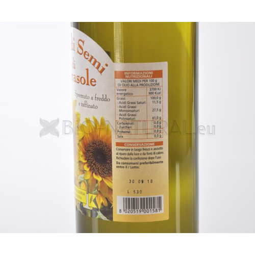 olio di semi di girasole pressato a freddo - Nuova Olearia Scaligera